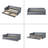 Daybed With Drawers Upholstered Tufted Sofa Bed, With Button On Back And Piping On Waved Shape Arms-300554959-300554957