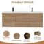 Base de meuble-lavabo mural 60 po à double cuve, armoire flottante, comptoir de lavabo non inclus