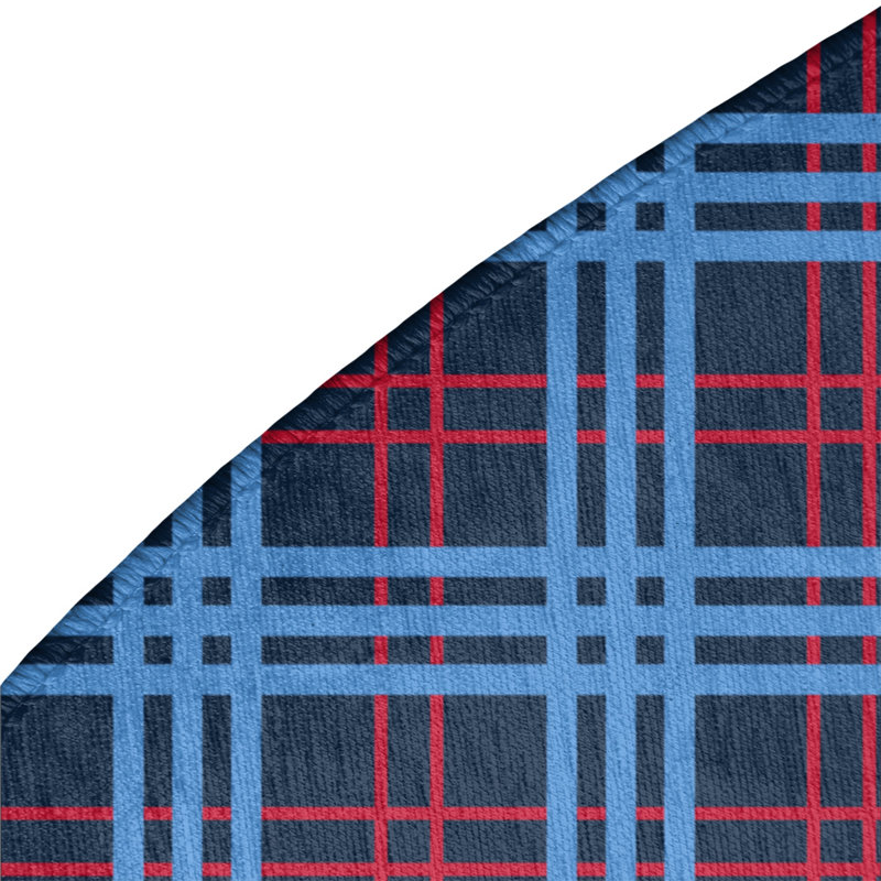 Plaid Indoor Rug, Round 5'