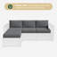 7 pièces de remplacement de housse de coussin de patio - 4 po d'épaisseur hydrofuge pour canapé modulaire à 4 places-895324464