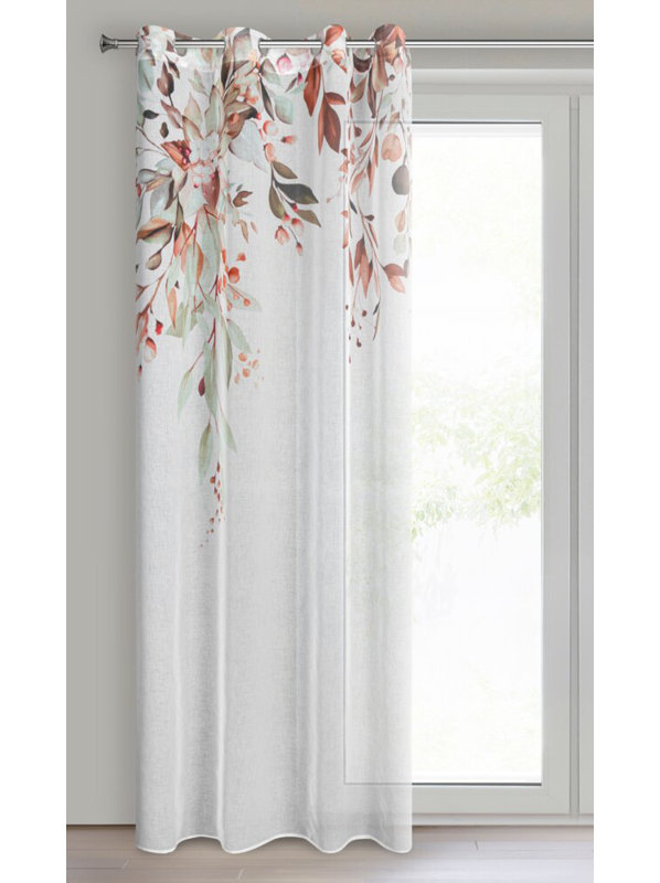 Meg Semi Sheer Curtain Pair, Pink