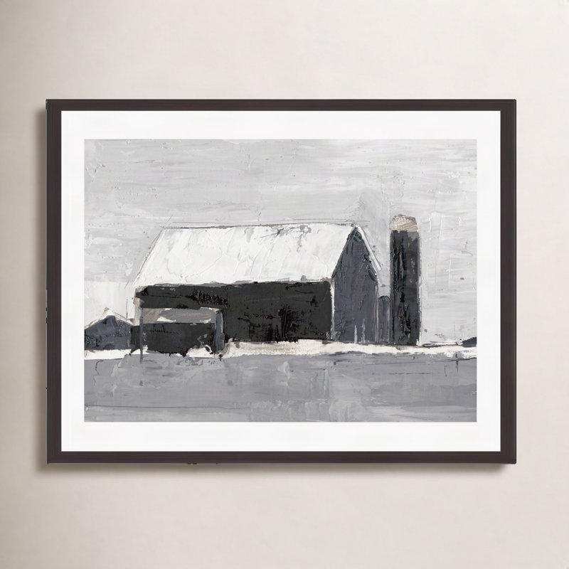 Dynamic Barn I Painting by Ethan Harper, White, 18"H x 12"W