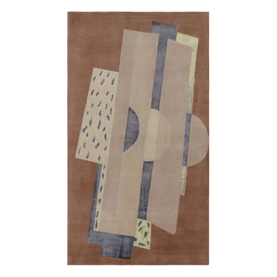 Rug & Kilim’S French Art Deco Rug In Brown With Geometric Patterns