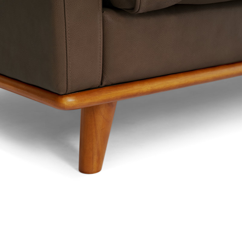 Fauteuil d'appoint 41,5 po Shanteka, Cuir véritable chocolat