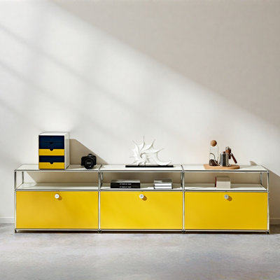 Simple Yellow TV Cabinet