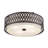 4 Light Soft Gold Extra Large Semi-Flush With Hand Crafted Oatmeal Color Fabric Hardback Shade-1863405470