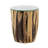 Ranier Brown Teak Wood Handmade Live Edge Tree Branch Side End Accent Table with Clear Glass Top