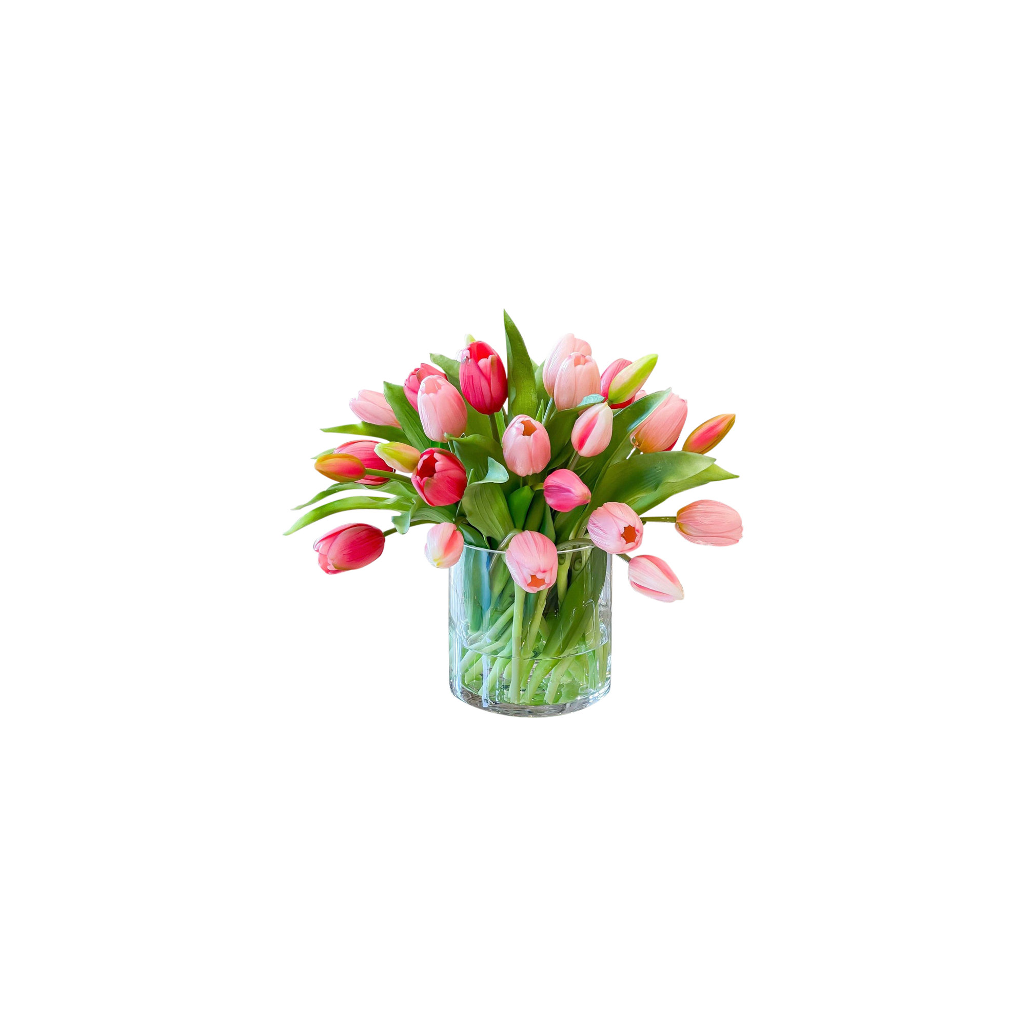 Tulips in Vase, Dark Pink