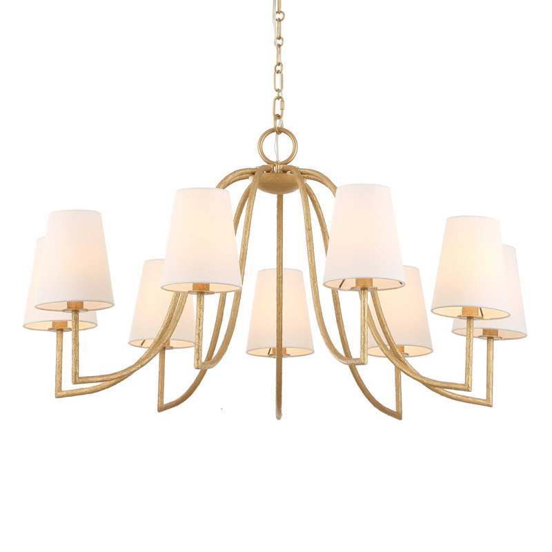Lustre doré 9 lumières Uttermost Seville