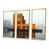 Toile avec cadre flottant or