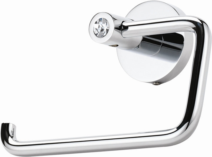 Swarovski Crystal Wall Mounted Single Post Tissue, Satin Nickel