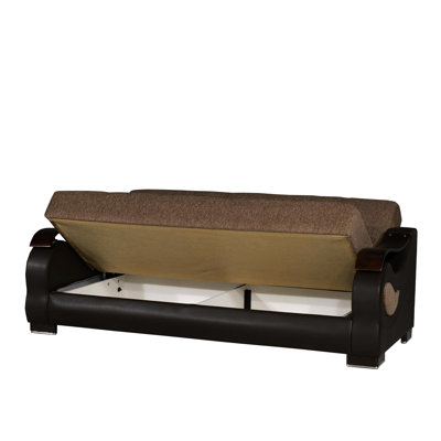 Collection Storage Sofabed, Brown - Elevate Your Space. 86.25 In Depth. 41.05 Width. 37.87 Height. Chenille Fabric. Transform To Bed Easily. Spacious Compartments Upholstered Elegant Living. 48