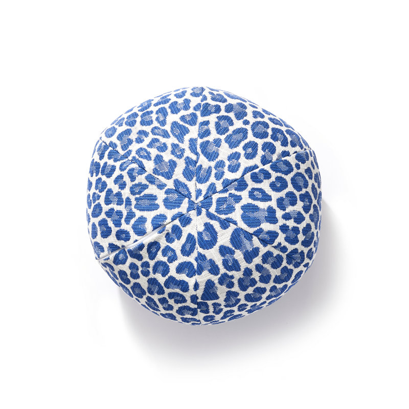 Backyard Bengal Circular Indoor/Outdoor Pillow Cover & Insert, Cobalt