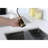 Pull Down Spray Kitchen Faucet In Golden Tone - Fingerprint, Deck Mounted Single Hole, 360 Swiveling Water Nozzle,  Stainless Steel Gold Out Tap Fingerprint-, Hole Install, Rotating Outlet,-1282445276