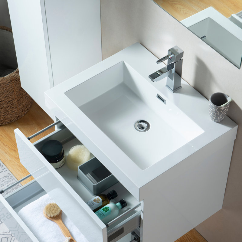 Valentino 24'' Single Bathroom Vanity with Resin Top