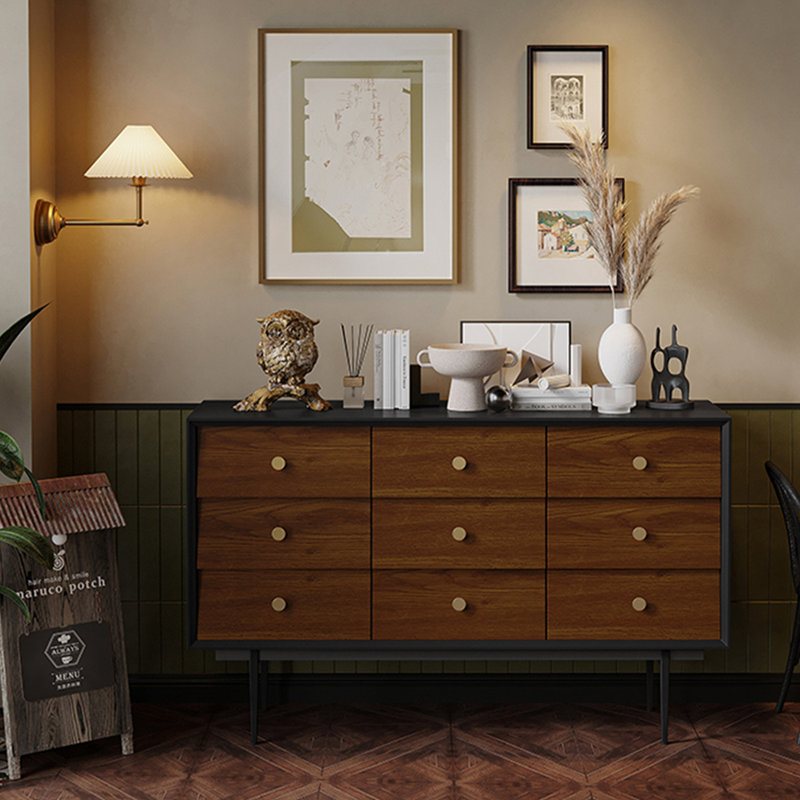 Commode d'appoint scandinave en bois massif
