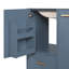 Meuble-lavabo 24 po avec lavabo, armoire de salle de bain avec tablette de porte, tiroir profond, panier coulissant à 2 niveaux, structure en bois massif et panneau de fibres à densité moyenne, un paquet, bleu gris-726827320