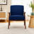 26" Wide Velvet Fabric Mid Century Upholstered Solid Wood Accent Chair-1665470169-1665470171
