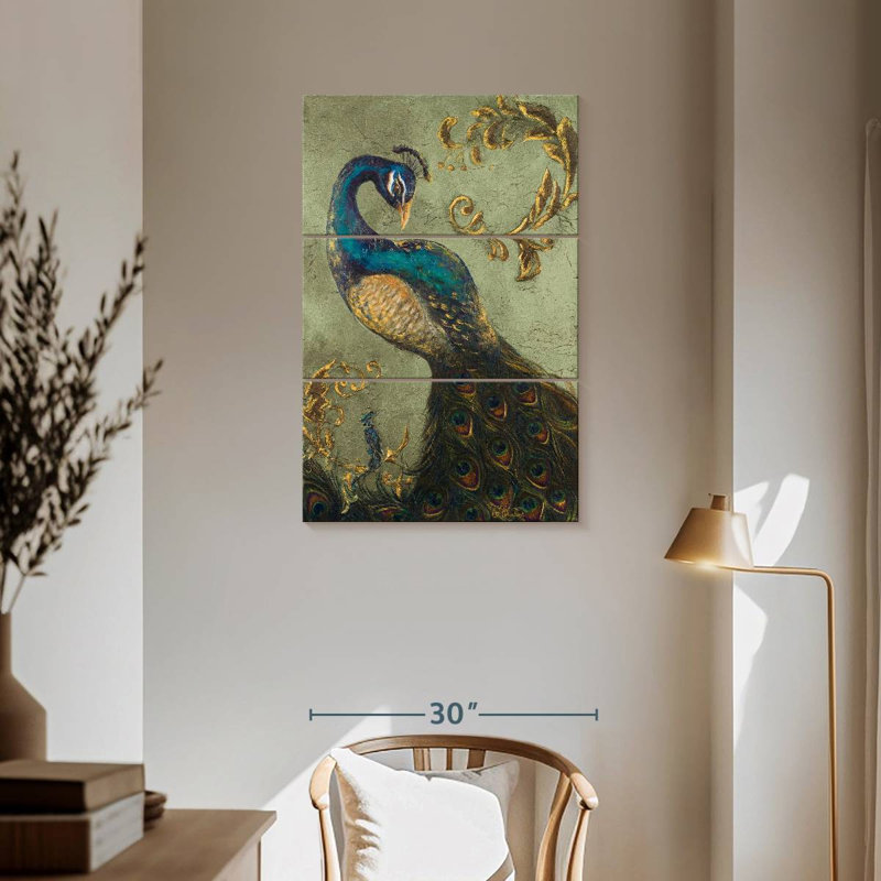 Brampt Peacock On Sage I, 57'' H x 36'' W