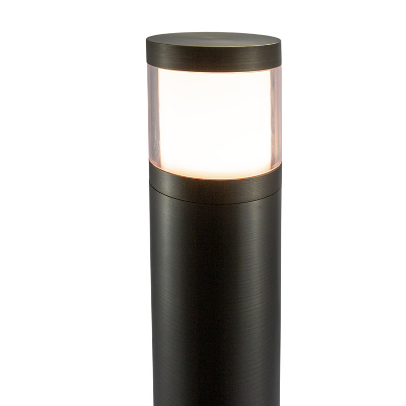 18″ Bollard Path Light, Antique Brass Finish., Yes
