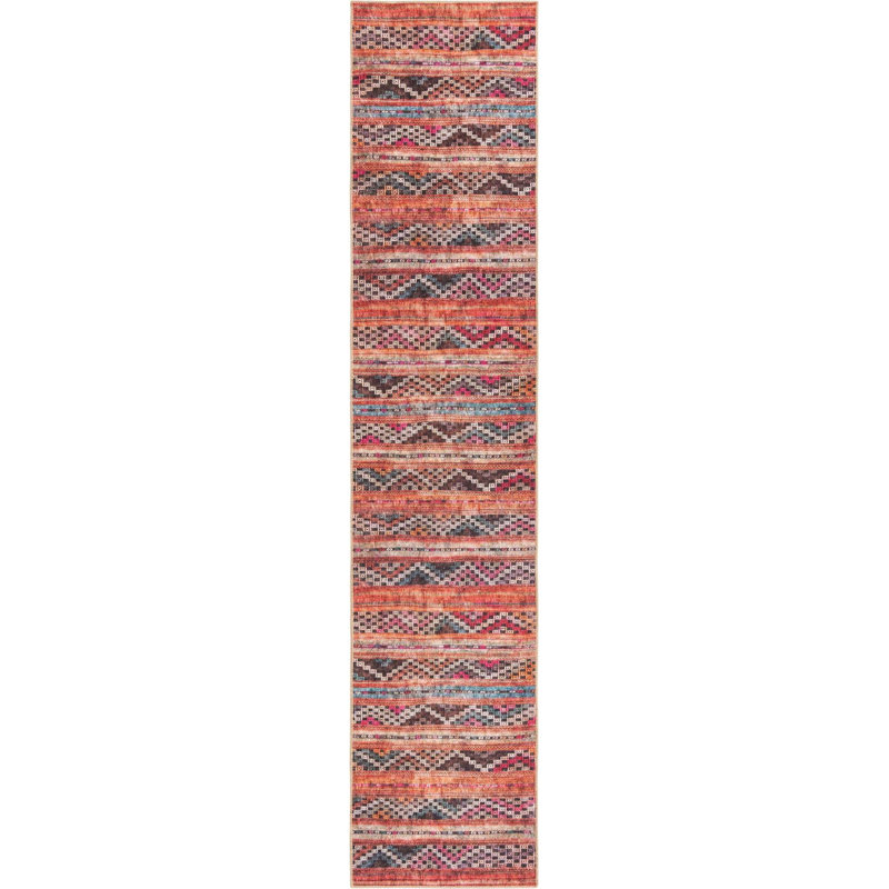 Chenille Geometric Indoor Rug, Runner 2'6" x 12'