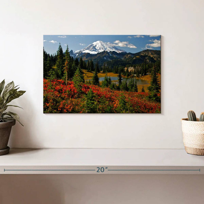 Alvord Mt. Rainier, teintes d'automne, H 8 po x l 12 po