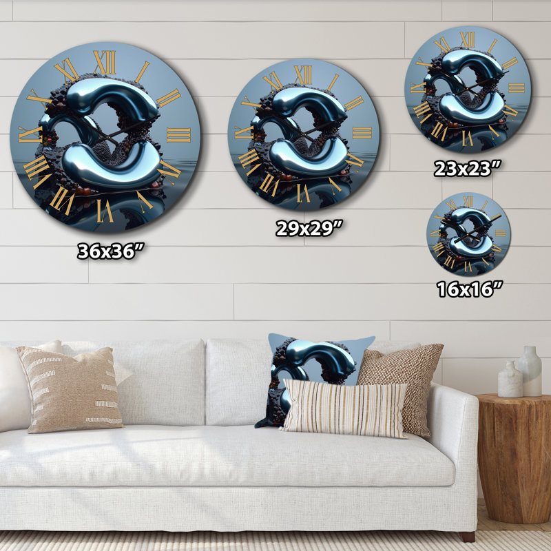 Horloge murale Quantum Entanglement Futuristic Bliss VII, Moyenne