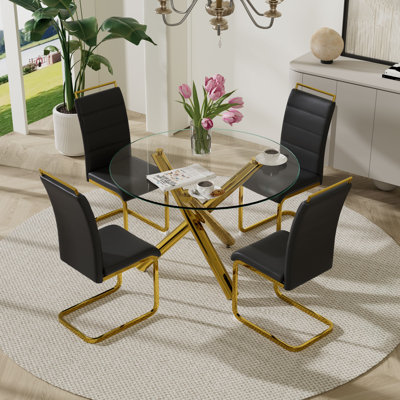 5 - Piece Round Pedestal Dining Set