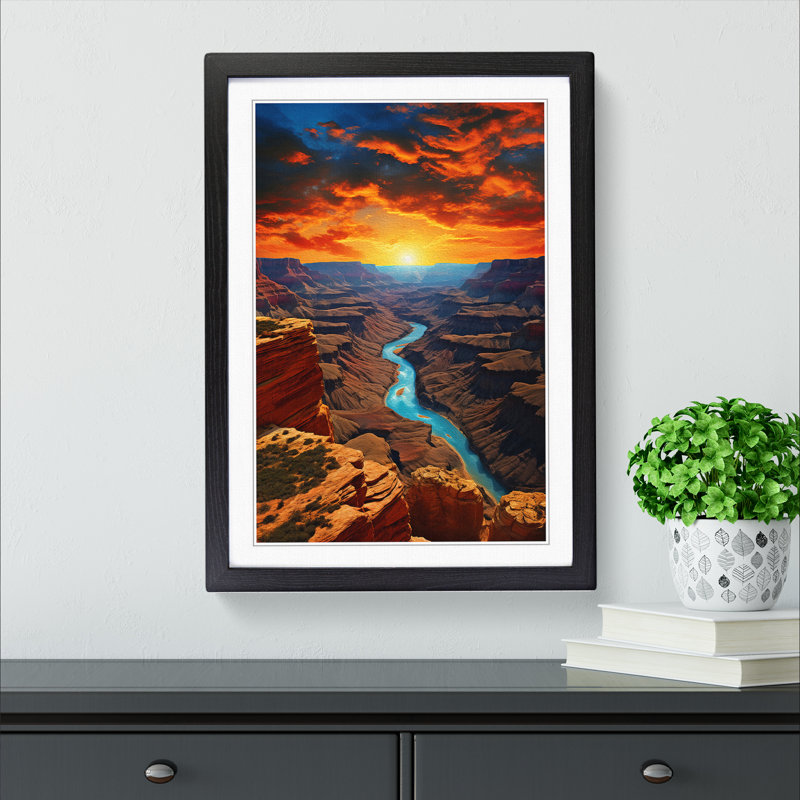 Grand Canyon Digital Art - Framed Print