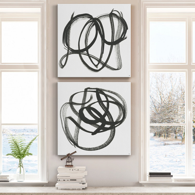 Le long du chemin III - ensemble de 2 reproductions sur toiles tendues, H 40 po x l 80 po x P 1 po