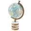 Globe terrestre bleu en céramique et métal 16 po x 8 po x 8 po Sanborn
