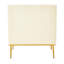 Chaise de lecture moderne en velours beige avec mousse haute densité et support lombaire avec revêtement, coussin de dossier