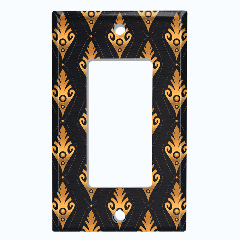 Patterned 1 - Gang Toggle Light Switch Standard Wall Plate