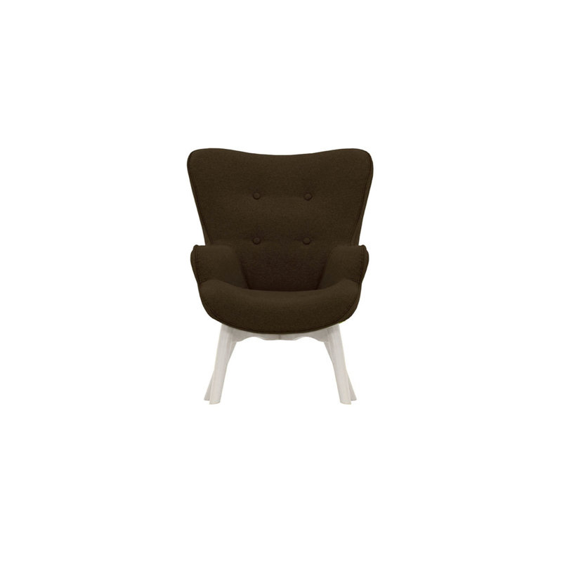 Wimbled Kids Personalized 31 cm Club Chair Club Chair and Ottoman, Brown/White