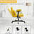 Ergonomic Criss Cross Armrest Office Chair with Wheels – Linen Upholstery & Adjustable Features-1530248228