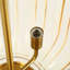 Lustre rond de style milieu du siècle à 3 lumières, intensité variable, verre transparent, cuivre, pour salon