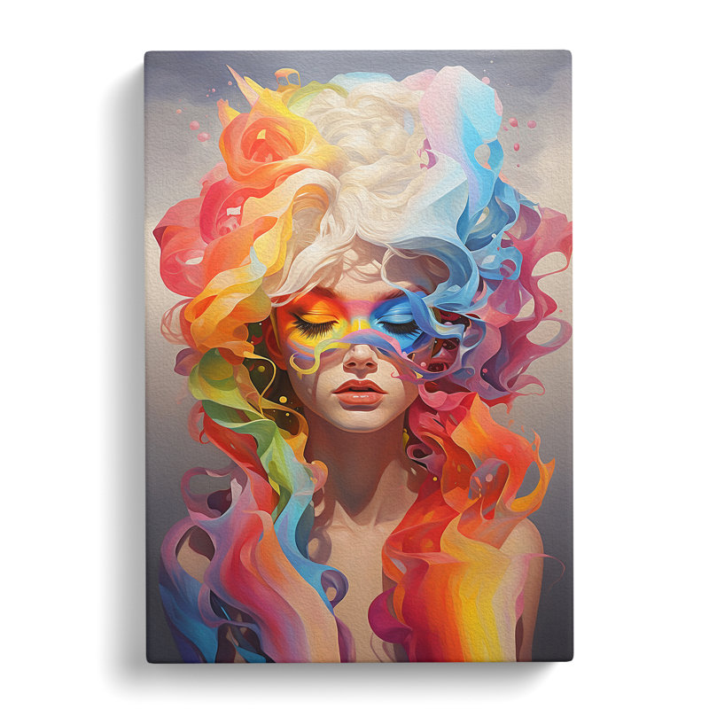 Rainbow Contemporary - Wrapped Canvas, 50cm H x 35cm W x 3cm D