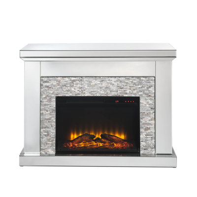 Mirrored And Stone, Led Electric Fireplace, Touch Panel, Remote Controller, Adjustable Temperature, Timer, Only, , Heating Area, Watt, Voltage, Product Width, Height, Depth, Weight Fireplace With