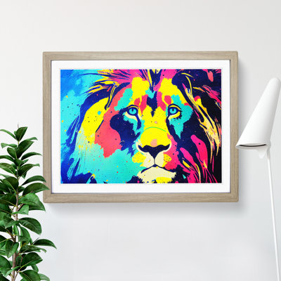 Splashed Lion Vol.6 Abstract - Single Picture Frame Painting