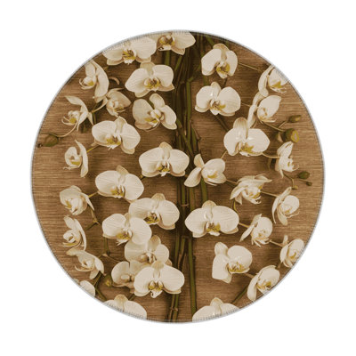Tapis d'intérieur et d'extérieur brun Botanical