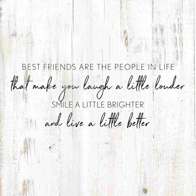 «Best Friends description Distress», art textuel sur toile tendue, H 36 po x l 36 po