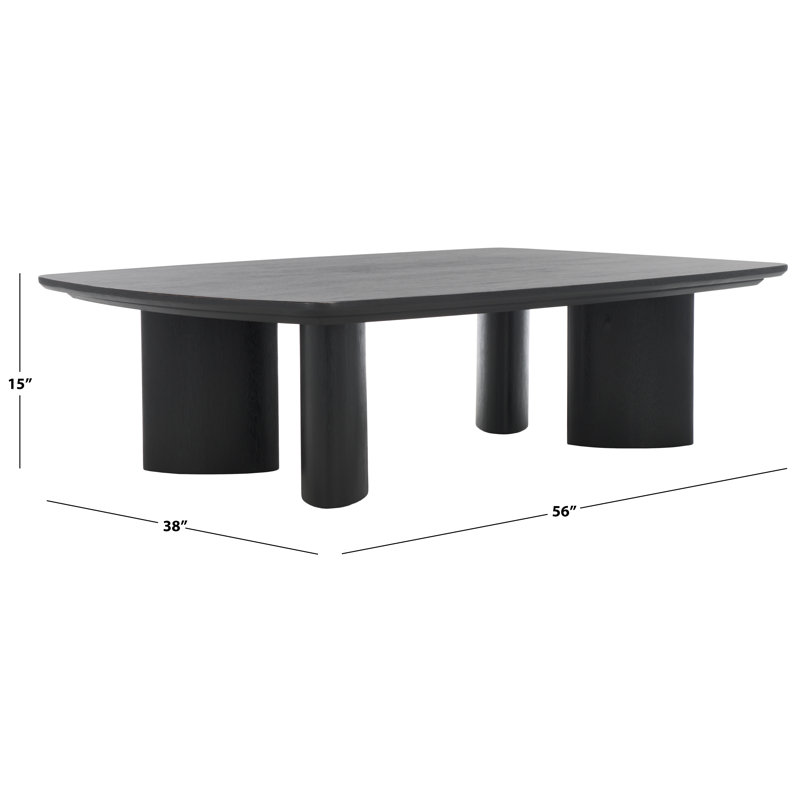 Barnard Rectangle Wood Coffee Table, Black