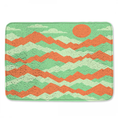 Tapis de bain Green and Orange Mountains