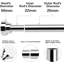 51.1cm Straight Wall Shower Curtain Pole
