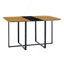 Ensemble de table de salle à manger 7 pièces pour 6, 1 table et 6 chaises rembourrées en velours, table en mélamine grain de bois, ensemble de coin de cuisine moderne capitonné pour salle à manger, appartement et petit espace-133403696