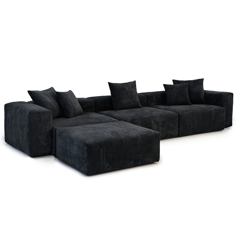 Canapé modulaire en L 4 pi