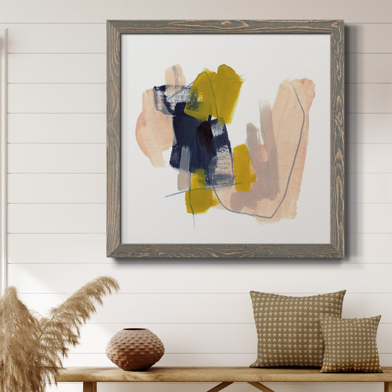 «Mosaic Boundary I-Premium», toile encadrée - prête à être accrochée, Encadré gris, H 20 po x l 20 po x P 1 po