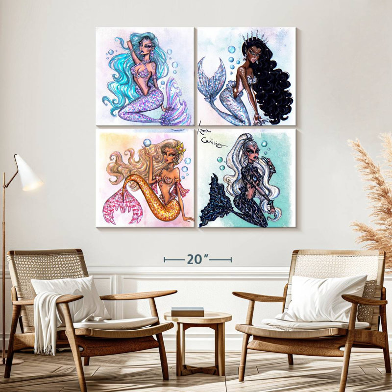 Ashelle Sea Sirens, 57" H x 57" W