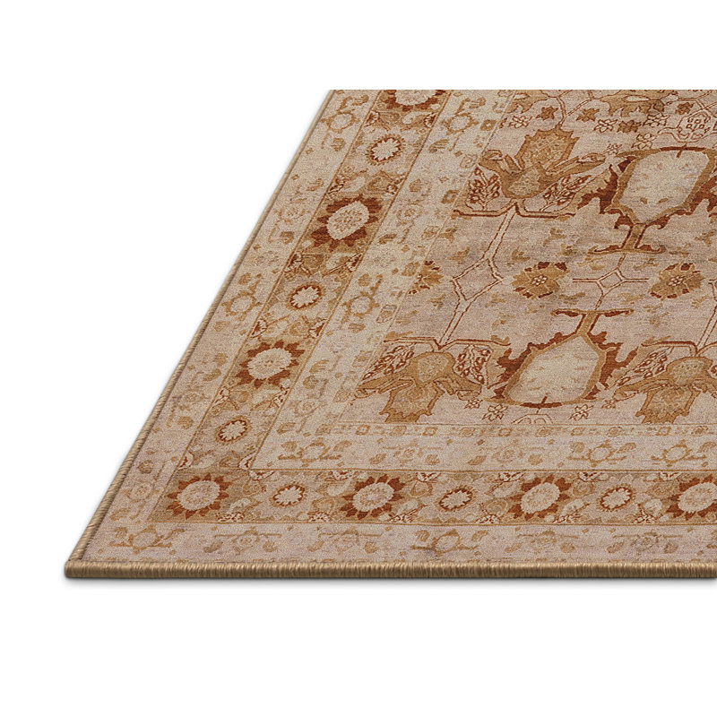 Tapis oriental oriental brun / beige, Rectangle 5 pi x 7 pi