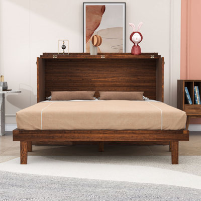 Grand lit escamotable avec prises de courant et ports USB